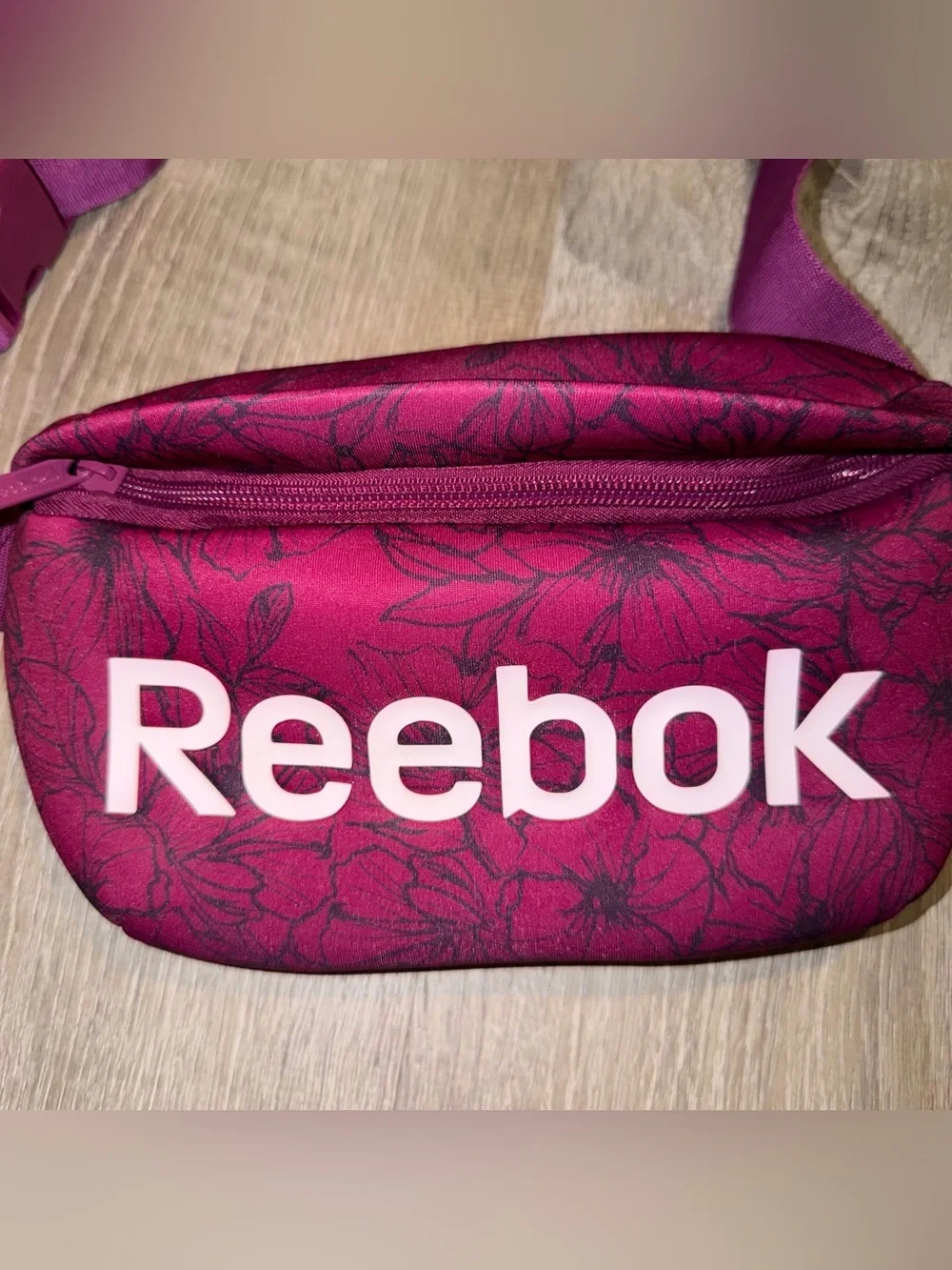 Reebok Pink Floral Crossbody Belt Bag Fanny Pack